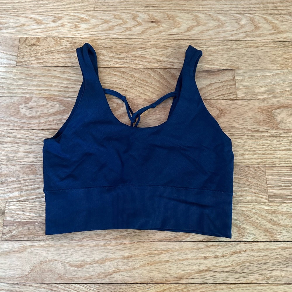 navy sports bra